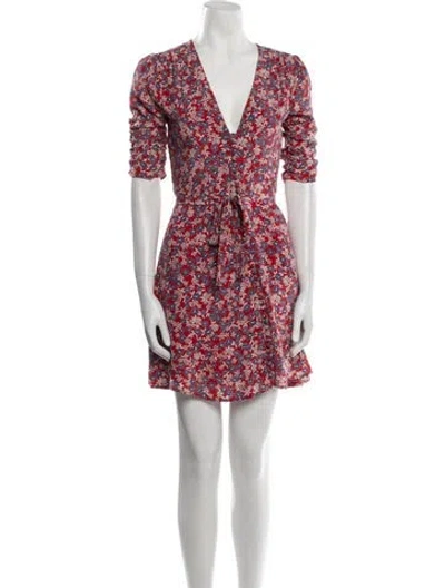 Pre-owned Nicholas Silk Mini Dress In Red