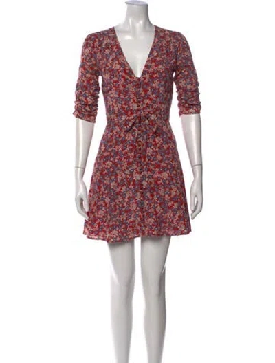 Pre-owned Nicholas Silk Mini Dress In Red