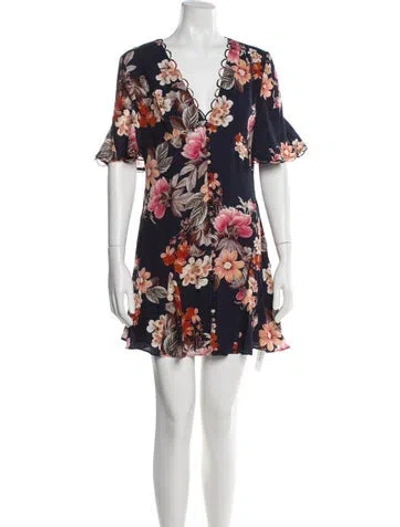 Pre-owned Nicholas Silk Mini Dress W/ Tags In Blue