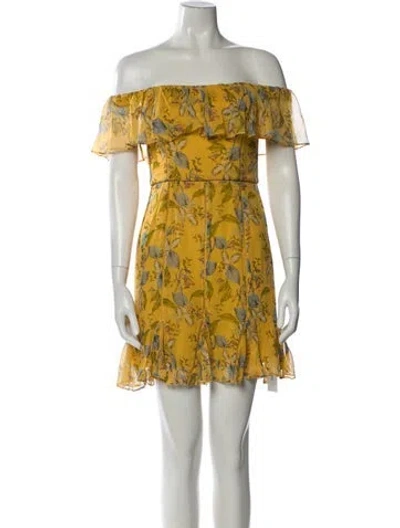 Pre-owned Nicholas Silk Mini Dress In Yellow