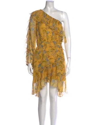 Pre-owned Nicholas Silk Mini Dress In Yellow