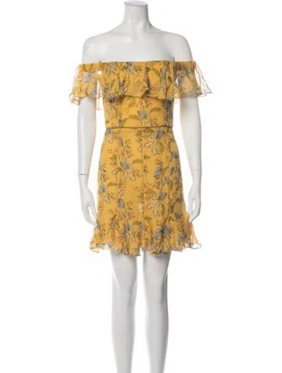 Pre-owned Nicholas Silk Mini Dress In Yellow