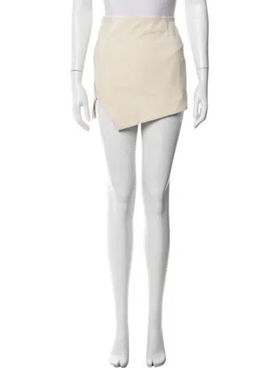 Pre-owned Nicholas Silk Mini Skirt In White