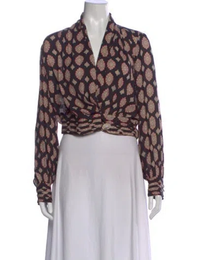 Pre-owned Nicholas Silk Printed Blouse In Multi