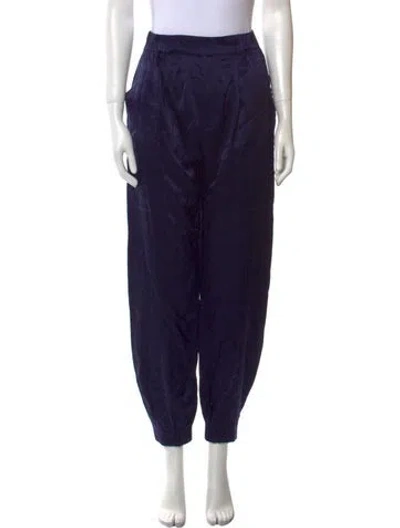 Pre-owned Nicholas Silk Straight Leg Pants In Blue