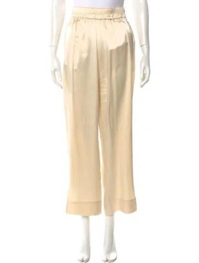 Pre-owned Nicholas Silk Straight Leg Pants In Neutral