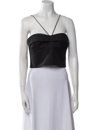 Pre-owned Nicholas Silk V-neck Crop Top In Multi