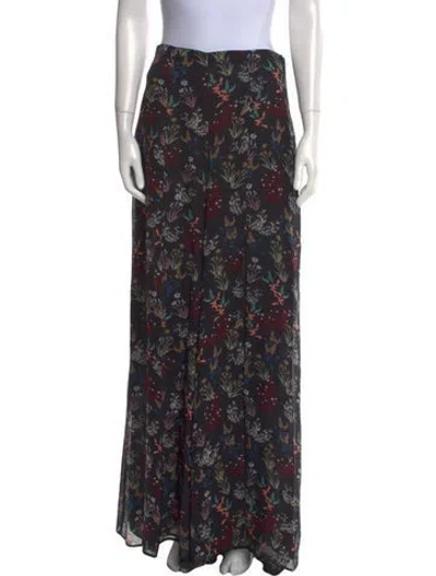 Pre-owned Nicholas Silk Wide Leg Pants In Black