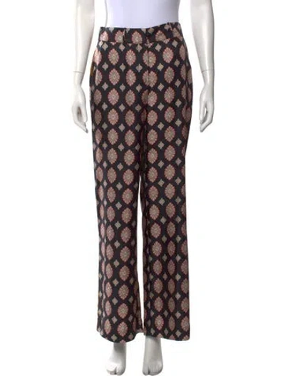 Pre-owned Nicholas Silk Wide Leg Pants In Black