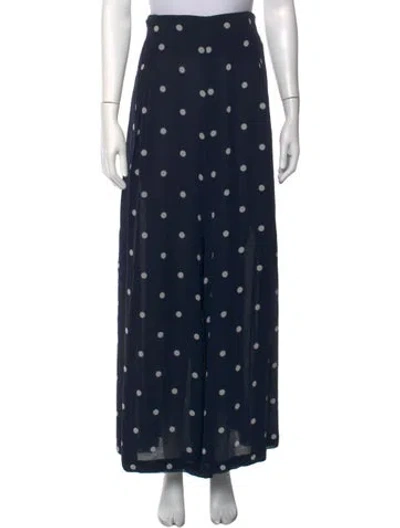 Pre-owned Nicholas Silk Wide Leg Pants In Blue