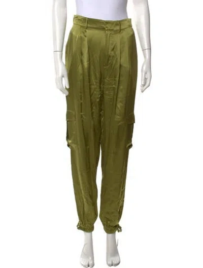 Pre-owned Nicholas Silk Wide Leg Pants In Green