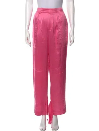 Pre-owned Nicholas Silk Wide Leg Pants In Pink