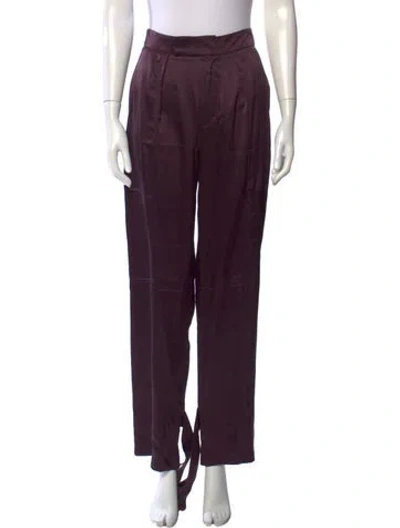 Pre-owned Nicholas Silk Wide Leg Pants W/ Tags In Purple
