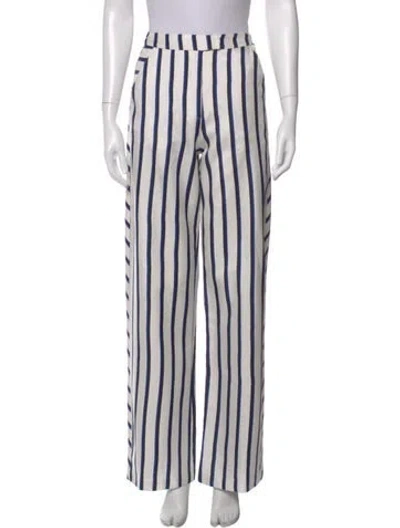 Pre-owned Nicholas Silk Wide Leg Pants In White