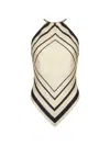 Nicholas Skye Halterneck Top In Neutral