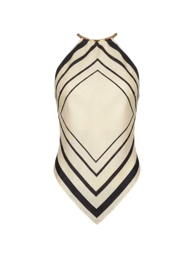 Nicholas Skye Halterneck Top In Neutral