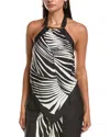Nicholas Skye Silk-blend Halter Top In Black
