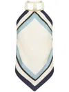 Nicholas Skye Halter Gold Neck Piece Top In Neutrals