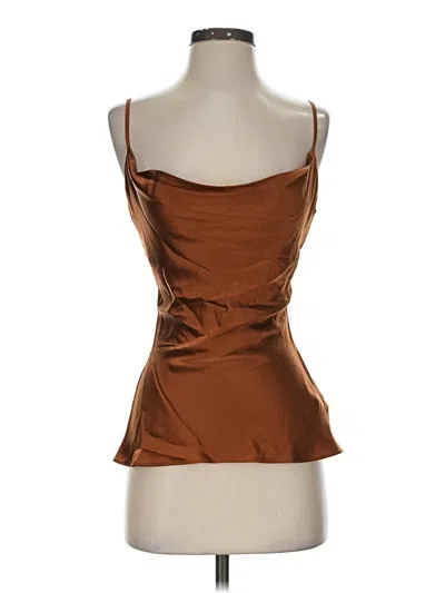 Pre-owned Nicholas Sleeveless Silk Top Brown Strapless Neckline Tops