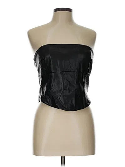 Pre-owned Nicholas Sleeveless Top Black Strapless Neckline Tops