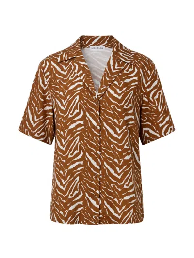 Nicholas Sonora Shirt In Brown