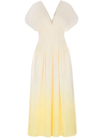 Nicholas Sonya Midi Dress In Neutrals
