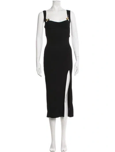 Pre-owned Nicholas Square Neckline Long Dress In Black
