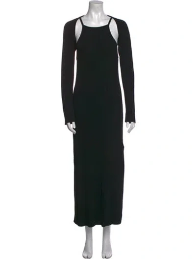 Pre-owned Nicholas Square Neckline Long Dress W/ Tags In Black