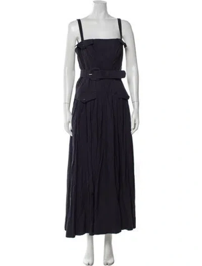 Pre-owned Nicholas Square Neckline Long Dress W/ Tags In Blue