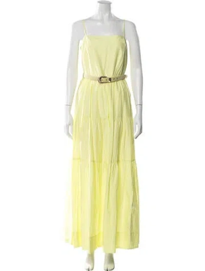 Pre-owned Nicholas Square Neckline Long Dress W/ Tags In Yellow