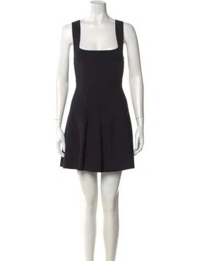 Pre-owned Nicholas Square Neckline Mini Dress In Black