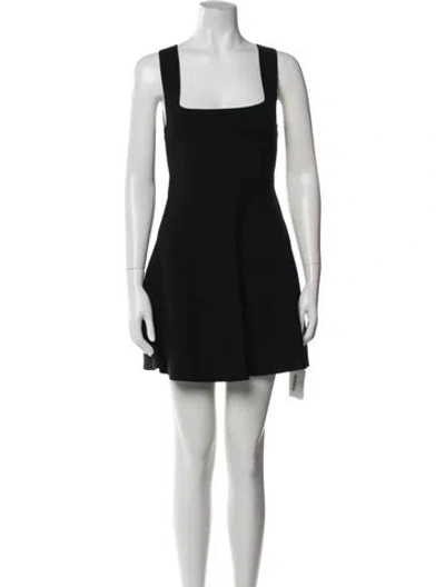 Pre-owned Nicholas Square Neckline Mini Dress In Black