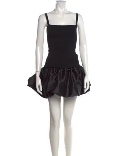 Pre-owned Nicholas Square Neckline Mini Dress In Black