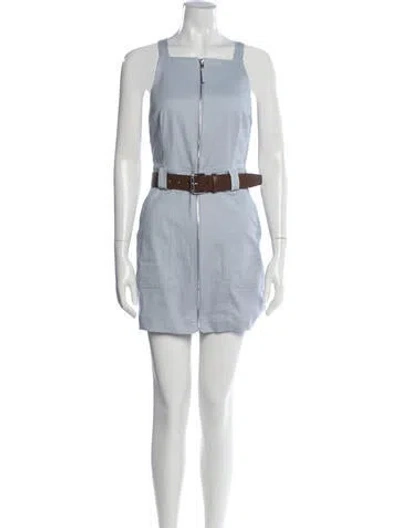 Pre-owned Nicholas Square Neckline Mini Dress In Blue
