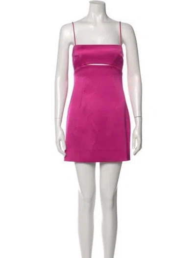 Pre-owned Nicholas Square Neckline Mini Dress In Pink