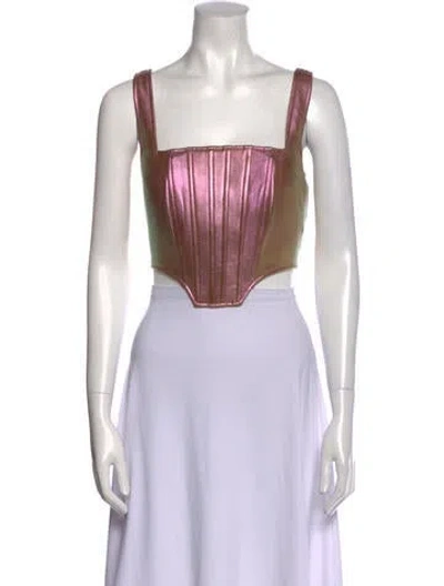 Pre-owned Nicholas Square Neckline Sleeveless Crop Top W/ Tags