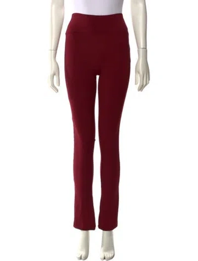 Pre-owned Nicholas Straight Leg Pants In Burgundy