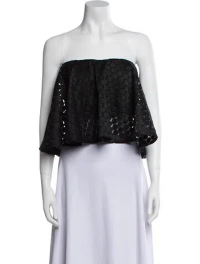 Pre-owned Nicholas Strapless Blouse In Black