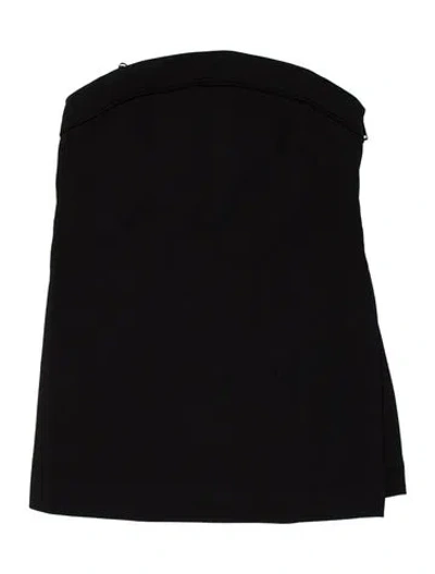 Pre-owned Nicholas Strapless Crop Top In Black