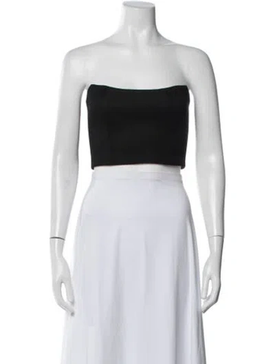 Pre-owned Nicholas Strapless Crop Top In Black