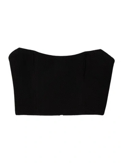 Pre-owned Nicholas Strapless Crop Top In Black