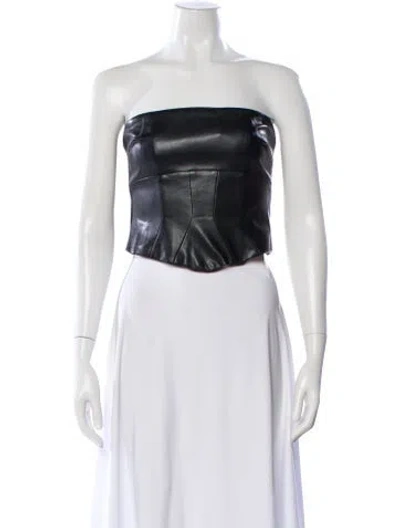 Pre-owned Nicholas Strapless Crop Top In Purple