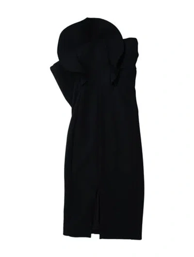 Pre-owned Nicholas Strapless Knee-length Dress In Black