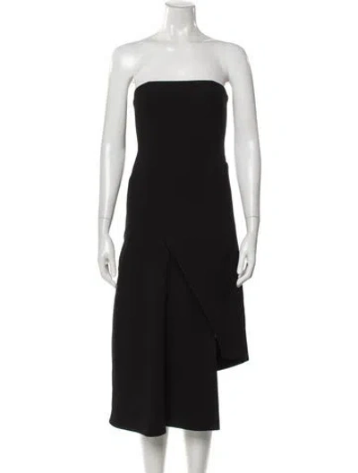 Pre-owned Nicholas Strapless Knee-length Dress In Black