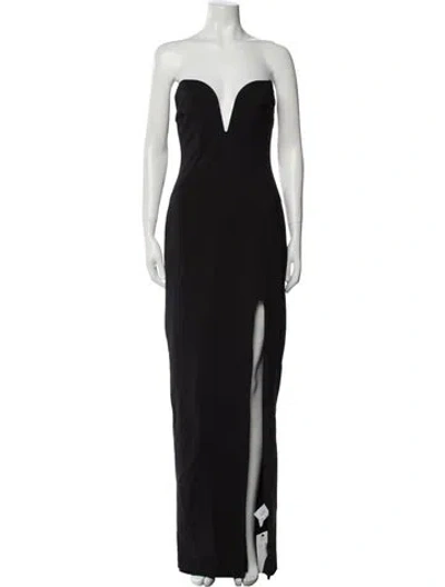Pre-owned Nicholas Strapless Long Dress In Black