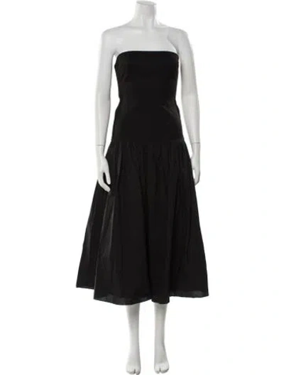 Pre-owned Nicholas Strapless Long Dress In Black
