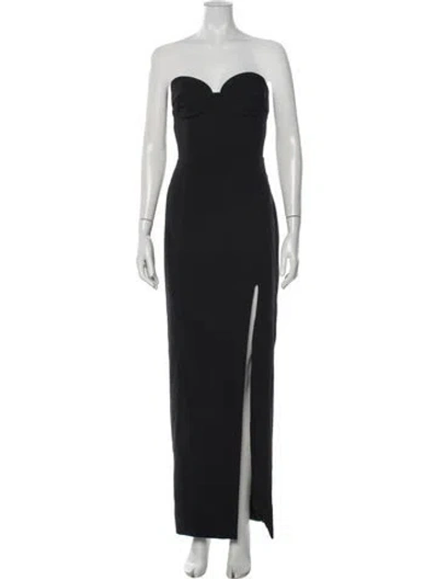 Pre-owned Nicholas Strapless Long Dress In Black