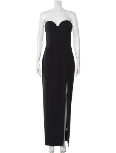 Pre-owned Nicholas Strapless Long Dress In Black