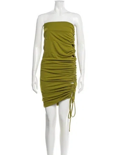 Pre-owned Nicholas Strapless Mini Dress In Green
