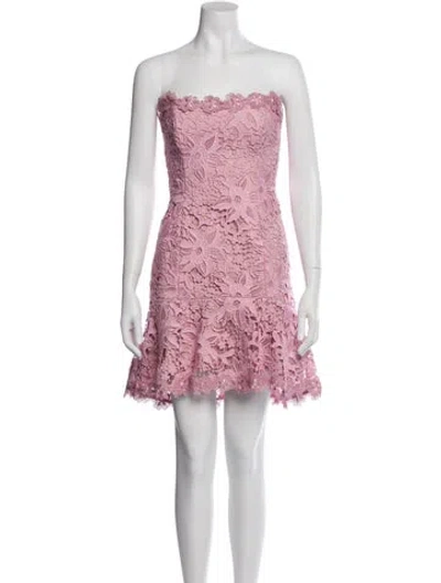 Pre-owned Nicholas Strapless Mini Dress In Pink